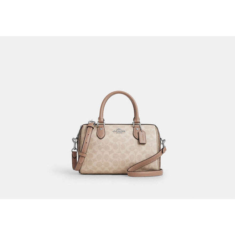 Rowan Satchel Bag In Blocked Signature Canvas